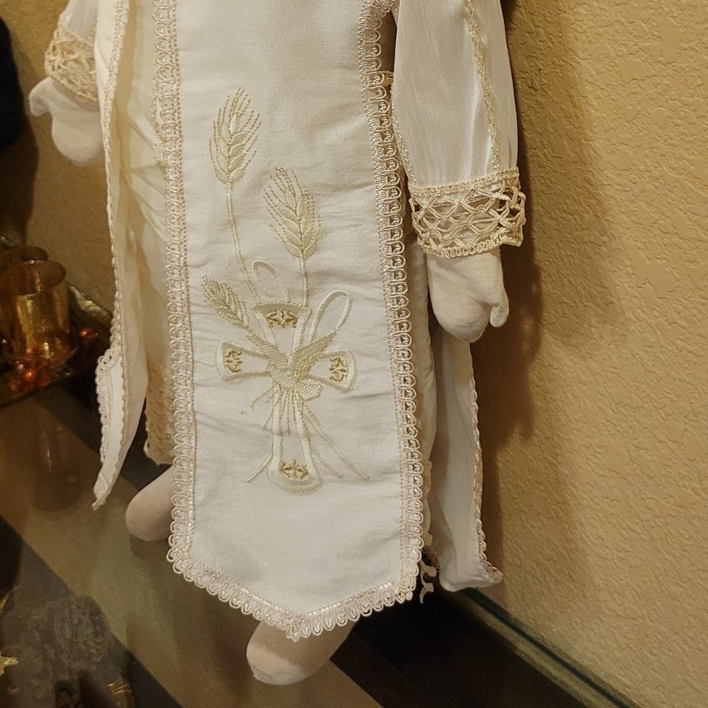 Baptism Dress for Boys Made of SILK (9-12 Months) - Picture 4 of 5